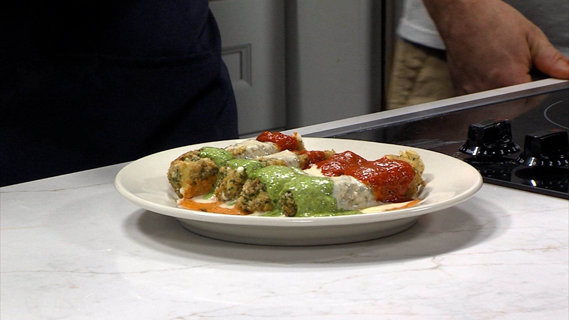 Chef Joe Bellia is Making the Italian Flag with Fried Mozzarella Sticks